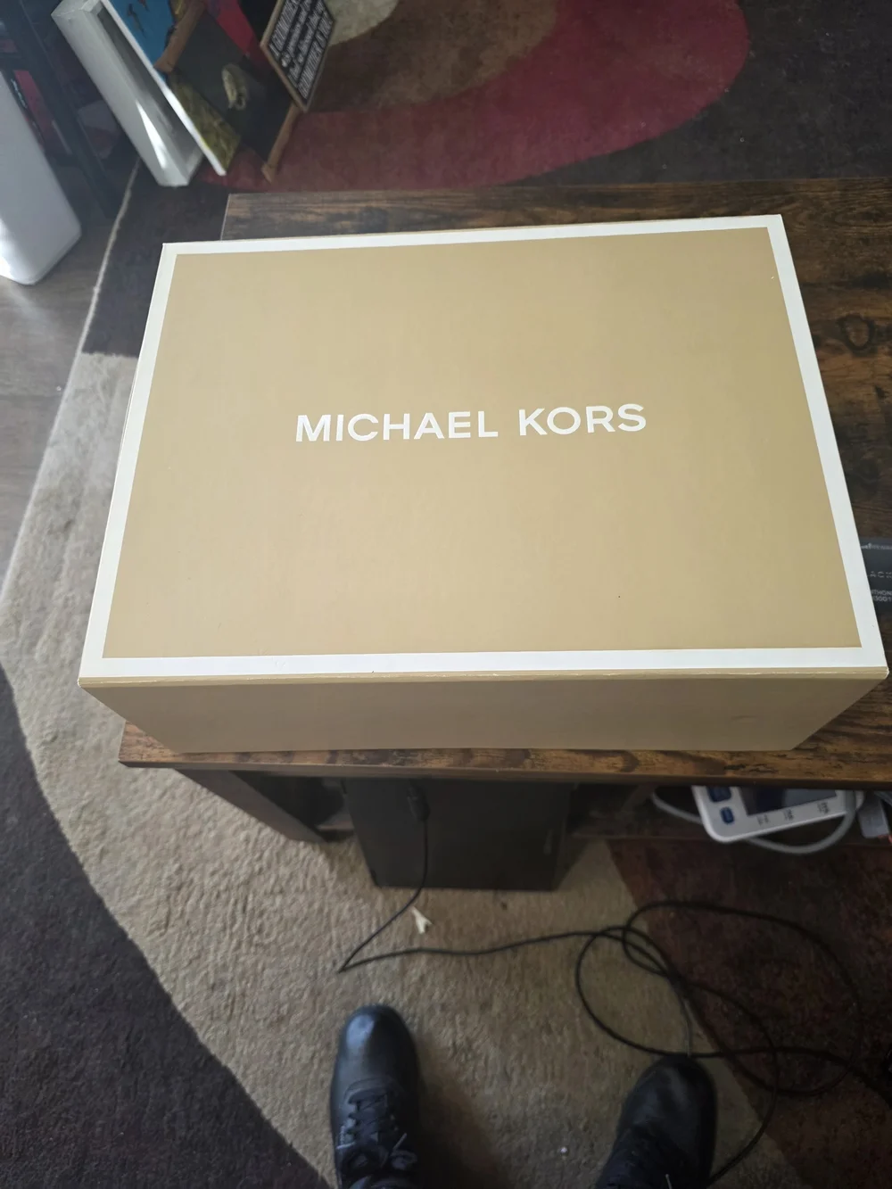 Michael Kors Brown MK Logo Tote Bag - Classic Monogram Shoulder Bag - Picture 4 of 4
